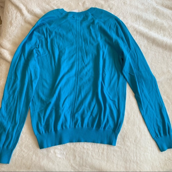 NWT Authentic Vince Men's Cotton Knit Crewneck Lightweight Sweater Azure Blue - Picture 3 of 5